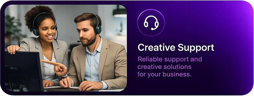creative support button